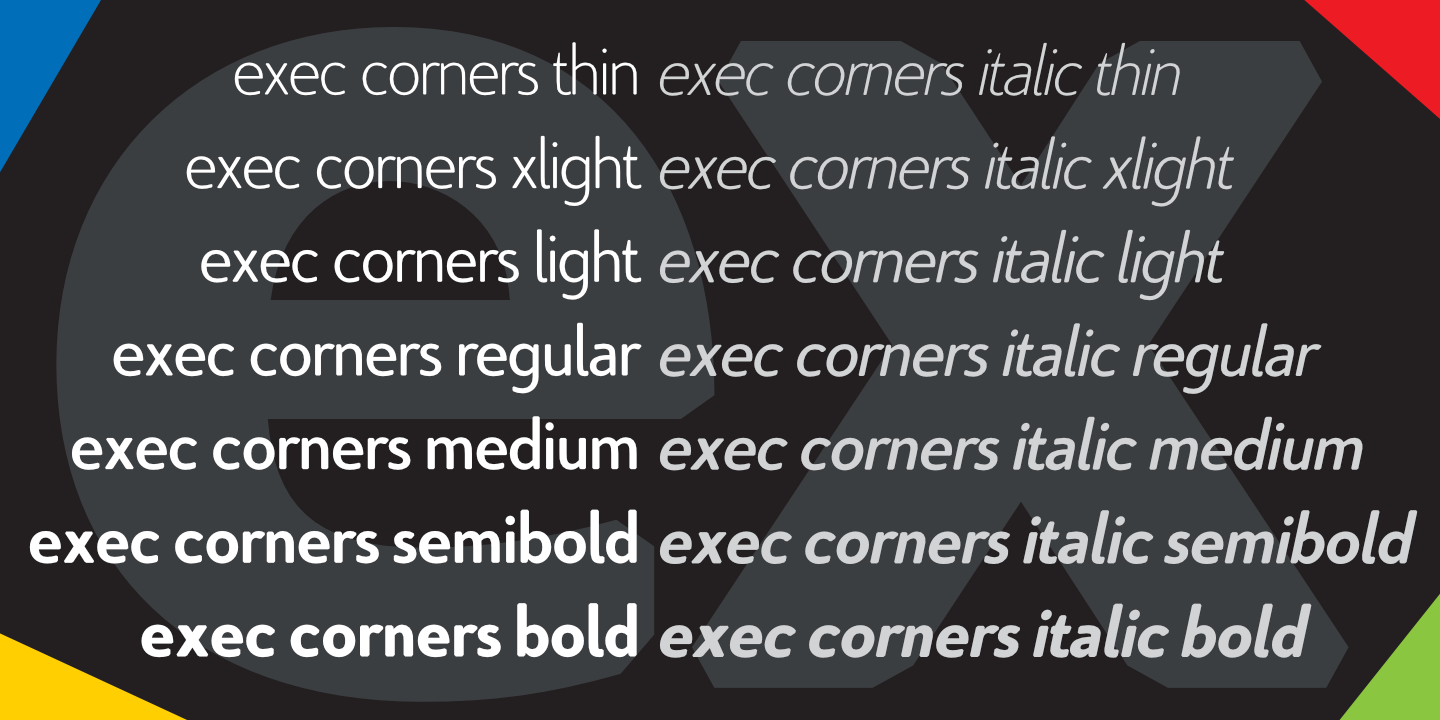 Example font Exec Corners #3
